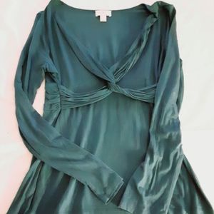 Ann Taylor long sleeve green shirt